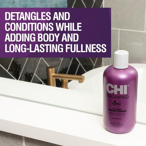 CHI Magnified Volume Conditioner - Boosts Volume, Hydrates & Strengthens Hair | Sulfate-Free, 12 Oz