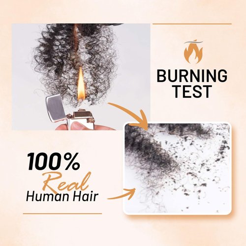 18 Inch Afro Kinkys Bulk Human Hair For Twist,100% Human Hair 4C Kinky-Curly for Dreadlocks, Loc Repair, Braiding Hair(Natural Black, 50 Gram)