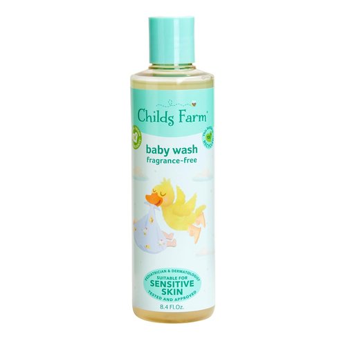 Childs Farm Baby Body Wash - Unfragranced Formula for Sensitive Skin | 8.4 Fl Oz, Ideal for Newborns