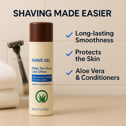 Skiennix Shaving Gel - Aloe Infused for Men & Women | Lightly Scented, 7 oz