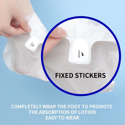ROUSE Foot Mask Moisturizing 6 Pack Feet Spa Hydrating Mask Socks Soft Dry Cracked Feet Care - Nicotinamide + Shea Butter + Goat Milk - Women and Men