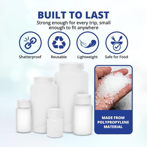 United Scientific™ Travel Bottles - Leak Proof 3 Oz Toiletry Containers, TSA Approved, Pack of 6