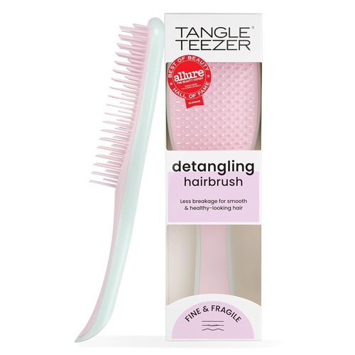 Tangle Teezer Fine Detangler Brush - Effortlessly Reduces Breakage for Fine Hair | Marshmallow Pink & Mint
