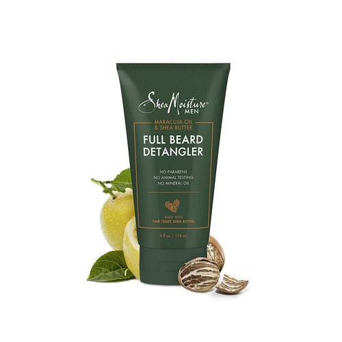 SheaMoisture Men Full Beard Detangler and Conditioner with Maracuja Oil & Shea Butter - Rich Moisturizing Cream to Soften and Detangle, Pack of 2-4 Oz Ea