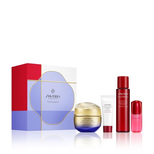 Shiseido Firm & Sculpt Set | Clarifying Foam, Activating Essence, Serum & Cream - $224 Value