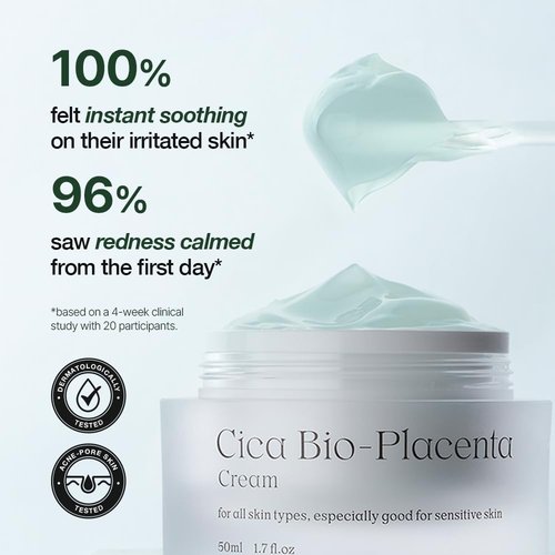 Natural Derma Project NDP Cica Cream - Lightweight Gel Moisturizer for Sunburn Relief | Hydrating & Soothing (1.7 Fl oz / 50ml)