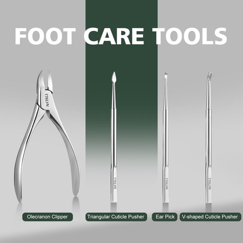 TTKLYN Manicure Kit for Women, Stainless Steel Nail Kit with PU Leather Case, Precision Pedicure Tools for Feet