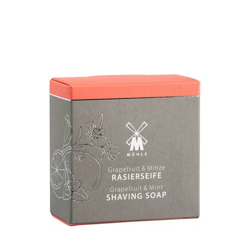 MÜHLE Shaving Soap - Shaving Soap with Grapefruit & Mint for All Skin Types - Fruity & Revitalising - 65 g