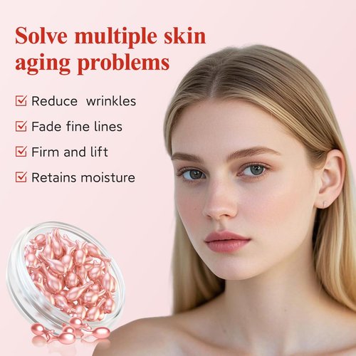 HKH Retinol Serum Capsules - Anti-Aging Face Serum with Vitamin A & E for Smoother, Firmer Skin | 38 Capsules
