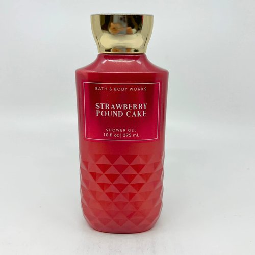 Bath & Body Works - Strawberry Pound Cake - 2 Piece bundle - Shower Gel 10 fl oz and Ultimate Hydration Body Cream 8 oz