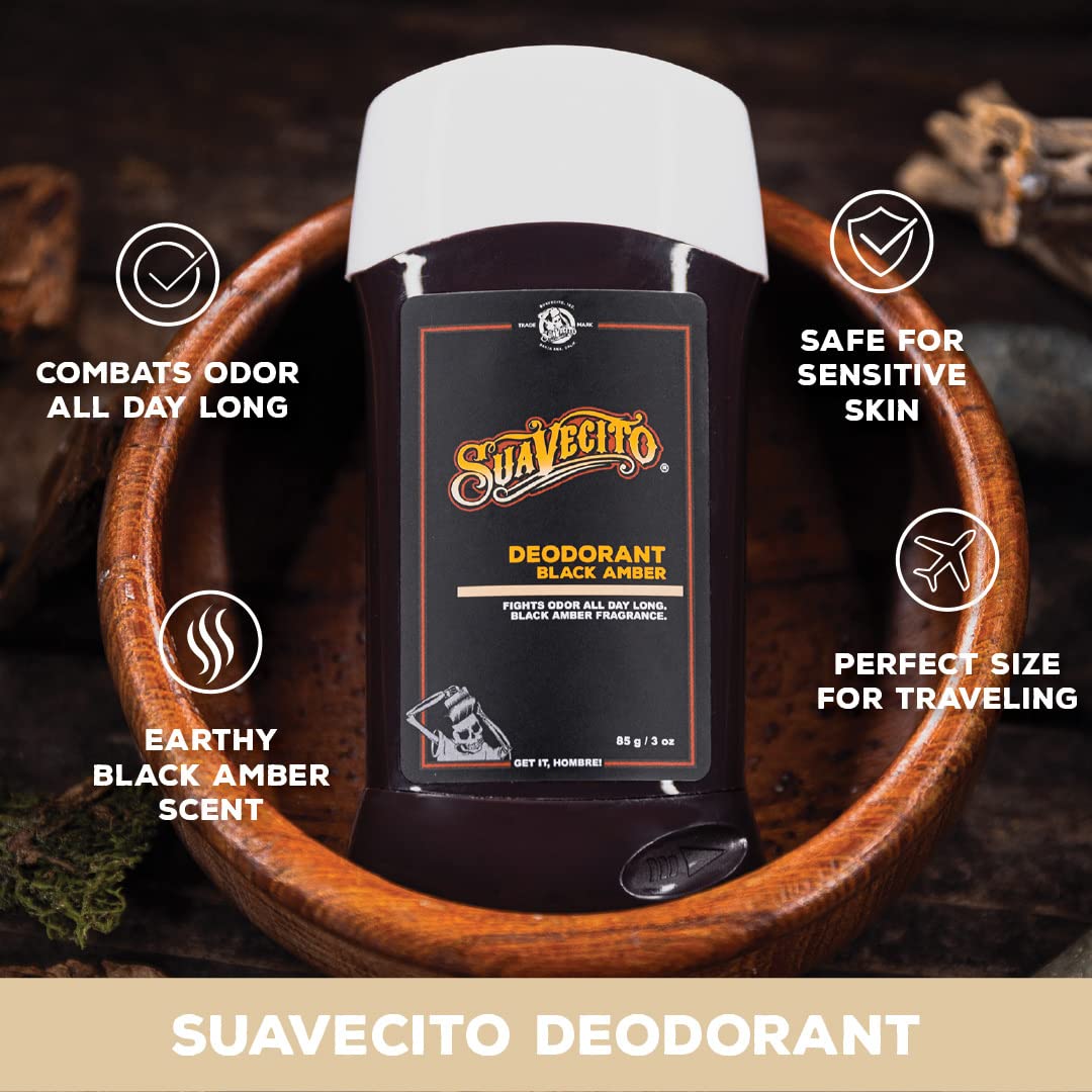 Suavecito Stick Deodorant - Aluminum-Free Formula for All-Day Odor Protection | Men's Grooming Essentials