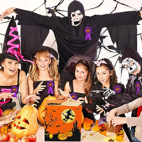 Halloween Pumpkin Carving Contest Awards Kit with Ballot Box, Ribbons & Ballots