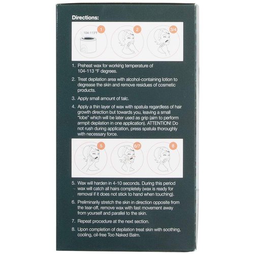 TOO NAKED HAIR REMOVAL Azulene Strip-Free Wax, Medium Transparency, Salon Wax, 28.8 oz