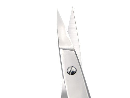 Melwey Eyebrow Scissors & Small Cuticle Scissors, 3.7 Inches – Curved Blade Manicure TSA Scissors, Stainless Steel for Eyelashes, Facial Hair, Pubic Hair, Men’s Moustache & Beard