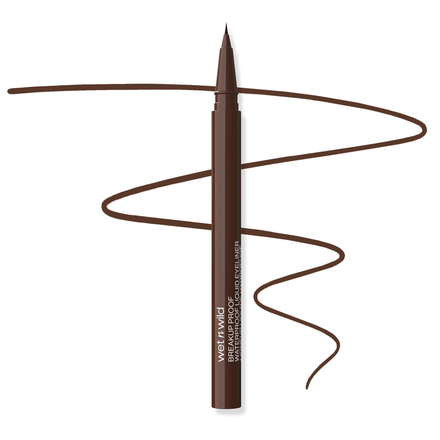 Wet n Wild Mega Last Liquid Eyeliner - Waterproof, 16-Hour Wear, Ultra-Fine Brush - Brown, Cruelty-Free & Vegan