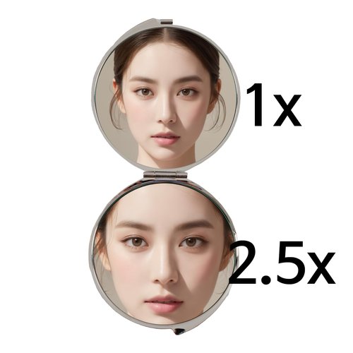 February Mountain Mother of Pearl Dual Magnification Compact Mirror – Gifts for Women, Mom, and Sister – Unique Birthday, Christmas Idea – Elegant and Travel-Friendly