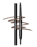 Gentlehomme 2 Pack Mens Eyebrow Pencil Light Brown, Easily Shape Define Fill Eyebrows or Beard, 2 in 1 brush and ultra-thin pencil, Waterproof Smudge Proof Sweatproof, Durable and Long Lasting
