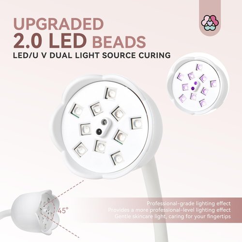 SAVILAND 30W U V Nail Lamp: Gel Nail Lamp Cordless U V Light for Gel Nails Smart Sensor LED Flash Cure Lamp lampara led para uñas Profesional Gooseneck U V Nail Light Nail Salon Home DIY Manicure