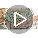 Horaldaily St. Patrick's Day Round Watercolor Tablecloth 90x90 Inch White