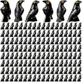 Mini Resin Crow Figurines - Halloween Decorations, 150 Pack, Black Ravens, Tiny Bird Ornaments for Crafts & Landscape
