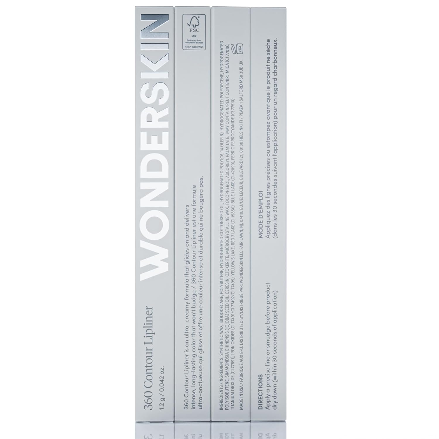 Wonderskin Lipliner Pencil - Long-Lasting Waterproof Nude Lip Liner for Perfect Contour (Blush)