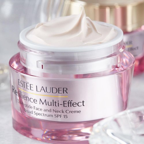 Estée Lauder Resilience Multi-Effect Tri-Peptide Face & Neck Cream SPF 15 - Plumping Anti-Aging Moisturizer