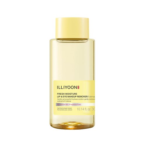 Illiyoon Fresh Moisture Makeup Remover - Gentle Waterproof Lip & Eye Cleanser with Yuzu Extract | 0.14 Fl. Oz (300ml)
