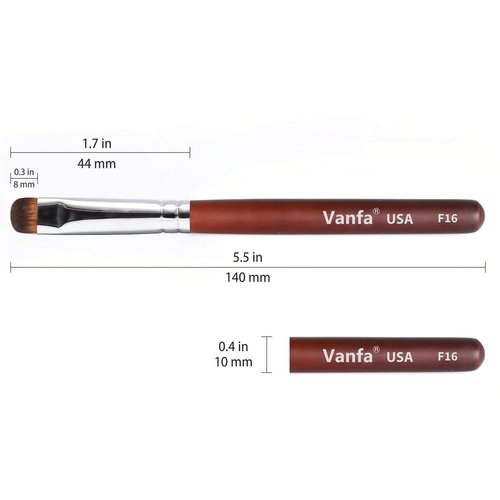 Vanfa French Brush for Nails, Clean up brush for Gel Nail Polish F16