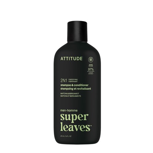 ATTITUDE 2-in-1 Fortifying Shampoo & Conditioner for Men - 415 mL | Nourishing Formula
