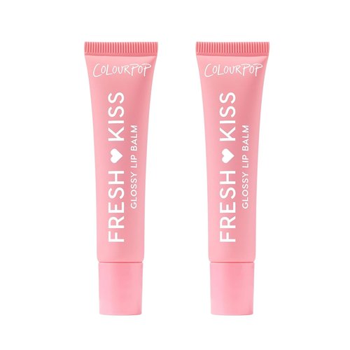 ColourPop Fresh Kiss Glossy Lip Balm - Hydrating Formula with Peptides & Shea Butter - Strawberry Milk (2 Count)