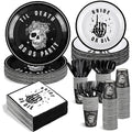 Gothic Halloween Bride or Die Bachelorette Party Decorations Set - 244 Pieces