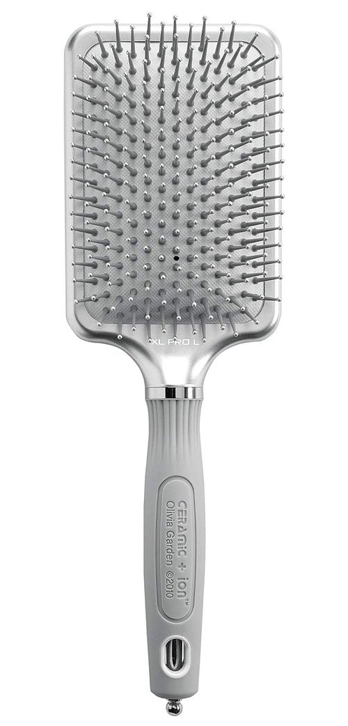 Olivia Garden Ceramic + Ion XL Pro Hair Brush - Paddle Brush for Smooth, Shiny Hair - All Hair Types