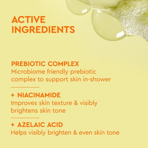 BYOMA Brightening Body Wash - Creamy Formula with Niacinamide & Azelaic Acid for Dull, Dehydrated Skin - Brightens & Evens Tone - Skin Barrier Repair - 16.9 Fl. Oz