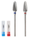 Yenblow 3/32" 5 in 1 Professional Carbide Nail Drill Bits Sets, 2 Pack Tungsten Safety Drill Bits Tech, Cuticle Bit Fast Remove for Manicurist Nail Salon Manicure Pedicure Gel Polishing (Round Head)