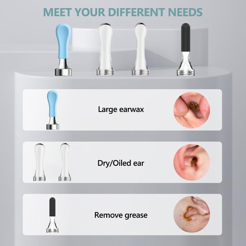 Bebird Replacement Tips Ear-10 PCS Ear Wax Removal Tips for Wet/Dry Earwax Cleaning- Original BEBIRD Ear Cleaner Tips Ear Wax Removal Tool Set for R1 /W3/R3/M9/T15/X3/D3Pro/X1+Plus (Dia. 3.5mm)