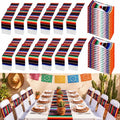 Newwiee 108 Pcs Mexican Party Decorations Set - Colorful Table Runner & Chair Sashes