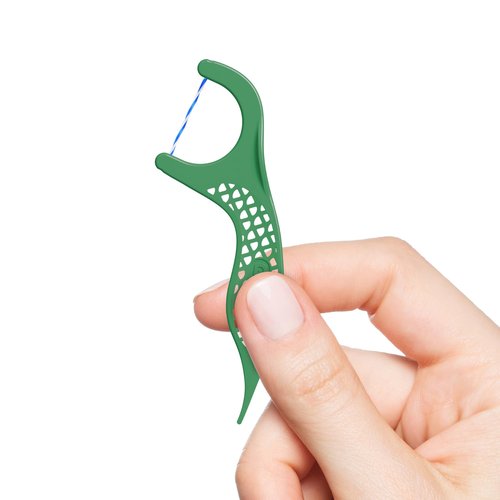 GUM Twisted Mint Floss Picks - Twisted Threads, Shred-Resistant Floss, Easy Grip Handle, 90 Count (Pack of 3)