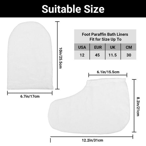 Segbeauty Paraffin Wax Bath Gloves and Booties, Thick Paraffin Wax Terry Cloth Mitts for Hand and Feet, Thermal Wax Gloves and Booties Paraffin Wax Gloves and Booties Mittens for Wax Machine SPA