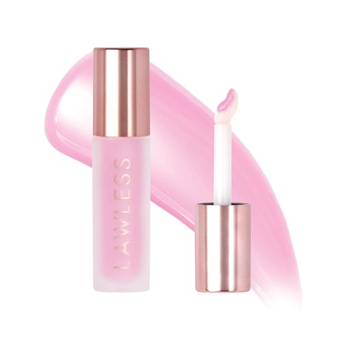 Lawless Forget The Filler Lip Plumping Gloss - Strawberry Milkshake | Volumizing & Hydrating Formula, 0.11 oz