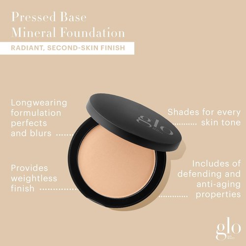Glo Skin Beauty Pressed Powder Foundation - Honey Fair | Buildable Coverage & Long-Lasting Finish
