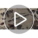 Halloween Kitchen Hand Towels Set - Classic Gothic Vintage Style 6 Pcs