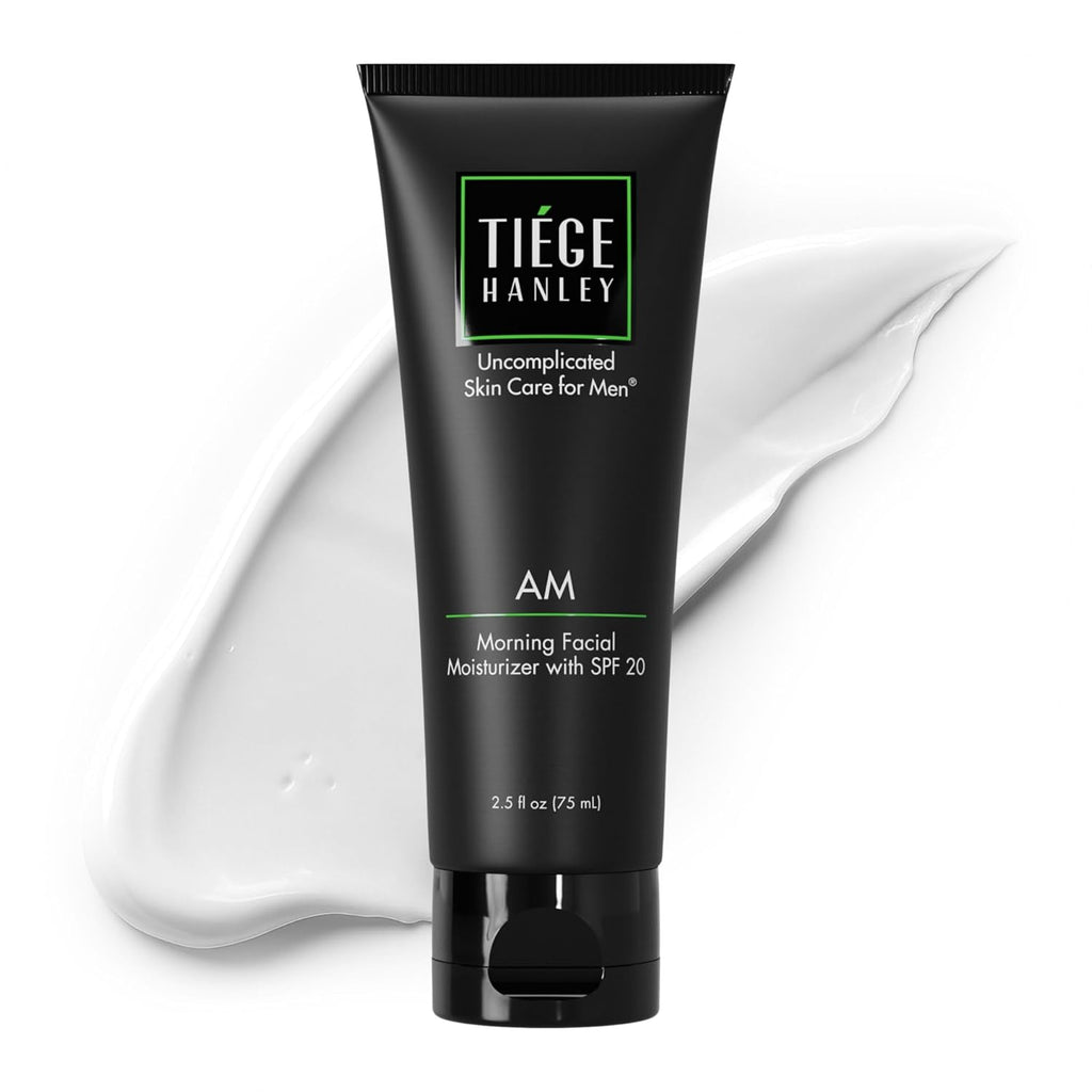 Tiege Hanley Men's Face Moisturizer - Morning Hydrating Cream with SPF 20 for Even Skin Tone | 2.5 Fl Oz