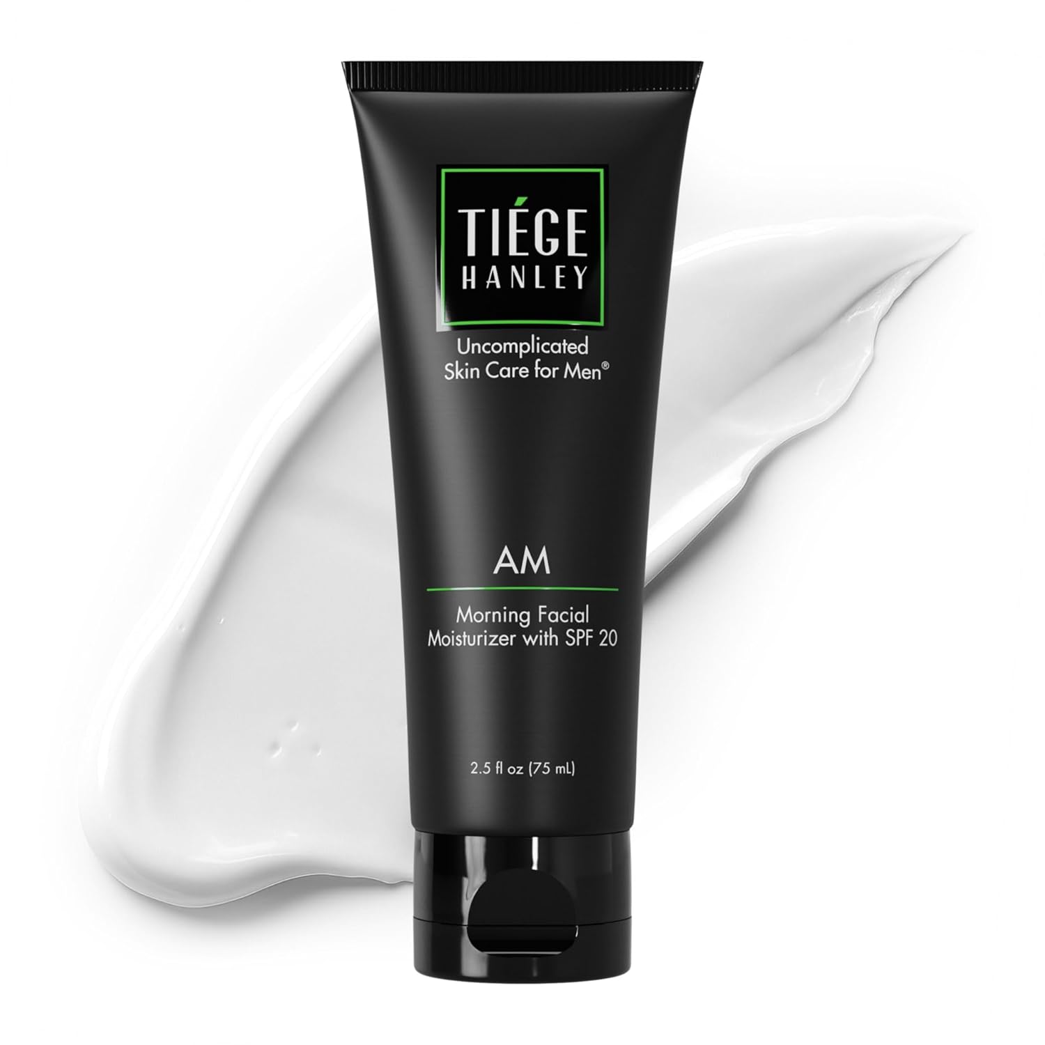 Tiege Hanley Men's Face Moisturizer - Morning Hydrating Cream with SPF 20 for Even Skin Tone | 2.5 Fl Oz