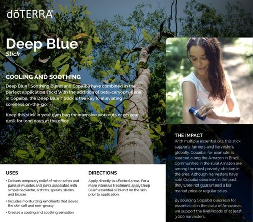 doTERRA Deep Blue Stick - Soothing Pain Relief for Muscles and Joints | Convenient Travel Size