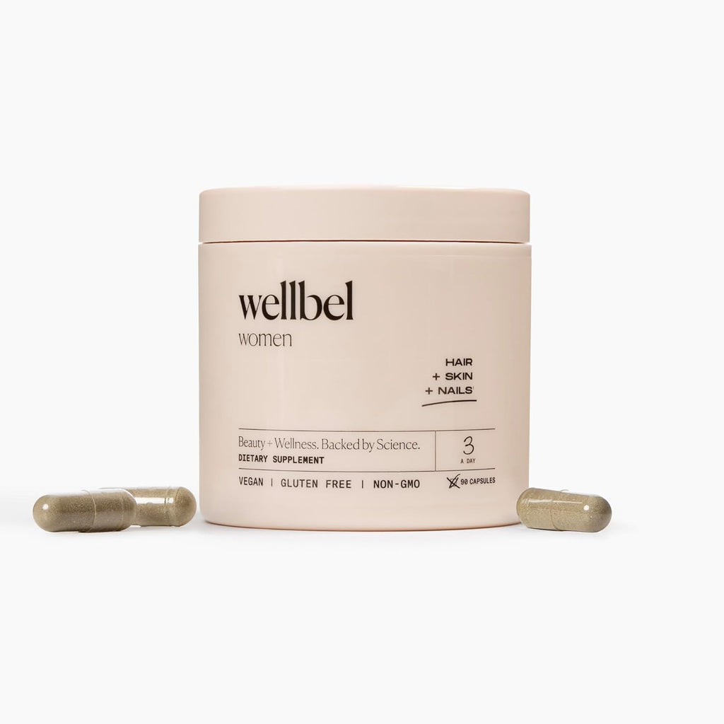 WELLBEL Hair, Skin & Nails Clean Supplement - Vegan, Gluten-Free, Non-GMO | 90 Count
