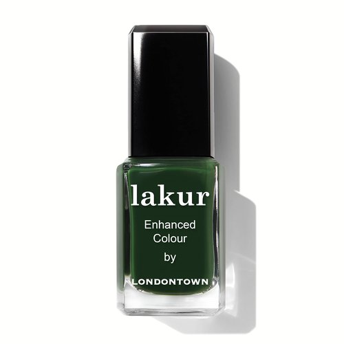 LONDONTOWN lakur Nail Polish - Chip-Resistant, Non-Toxic, Conditions & Hydrates Nails | Glossy Deep Jade, Vibe, .40 fl oz