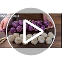 Artificial Garlic Skewers - 43x9.5x5.5cm Faux Garlic String for Farmhouse Decor & Photography Props - Pack of 2