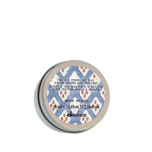 Davines Strong Dry Wax - Matte Texture for Definition & Separation | 2.54 Fl Oz - Strong Hold