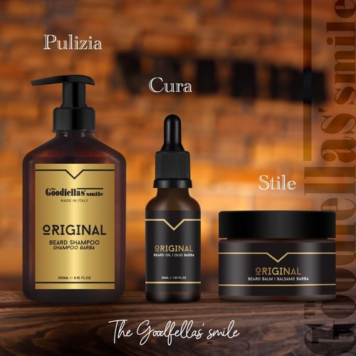 The Goodfellas' smile Original Beard Care Oil 1 oz – Whiskey & Wood Scent – Moisturizing & Shine Enhancing Conditioner – Softens, Protects & Tames Frizz – Lightweight Non-Greasy Beard Grooming Oil