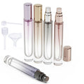 Jagolain 10ml 5Pack Round Glass Perfume Refillable Atomizer For Travel and Sample Container, Mini Empty Cologne Spray Bottles (Mixed)
